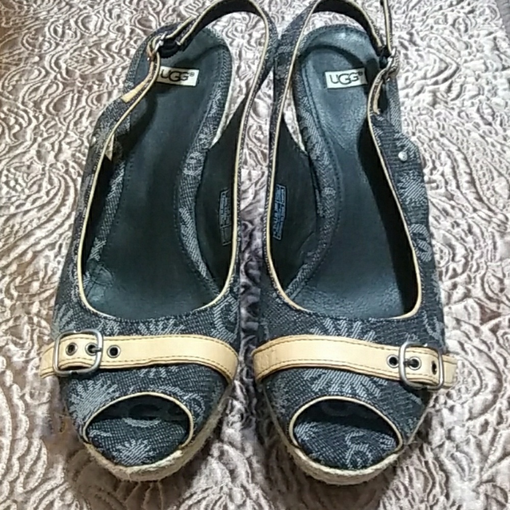 Uggs jean wedge heels